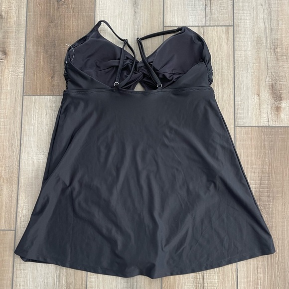 Old Navy Black Twist-Front Swim Dress Size Large - Picture 9 of 15